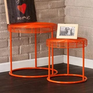 A orange table