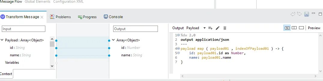 Received payload