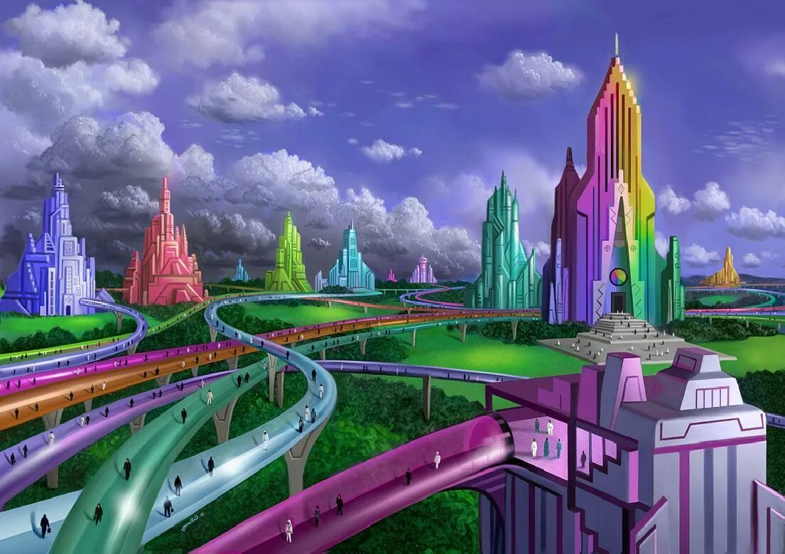 Город сказка город мечта. Город будущего. Фантастический город. Город в будущем. Сказочное будущее.