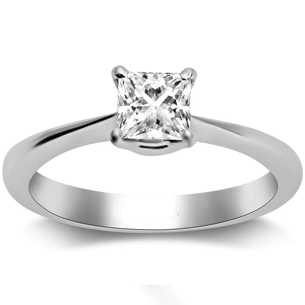 Princess cuts. Кольцо белое с бриллиантом f VVS 050 карат. Princess Cut Diamond. Кольцо Солитер. Солитер Алмаз.