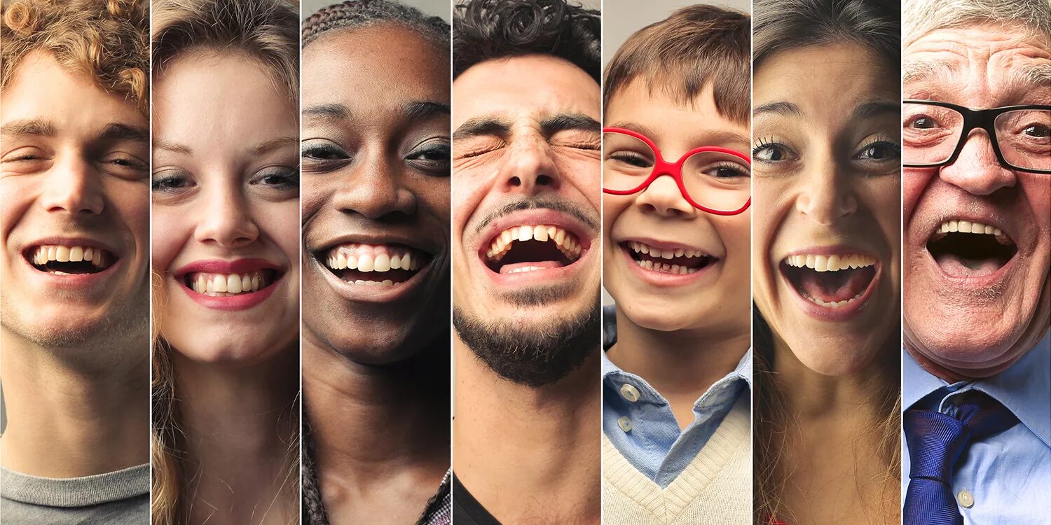 улыбающийся человек. люди с большой улыбкой. красивые ровные зубы у девушки.