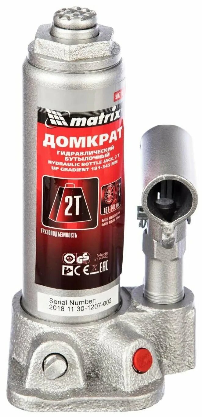 Домкрат matrix 2 т. Домкрат matrix 2 т. Домкрат бутылочный 2т н181-345мм ск 75002. Домкрат бутылочный matrix 5т. Домкрат бутылочный 2т н181-345мм ск 75002.