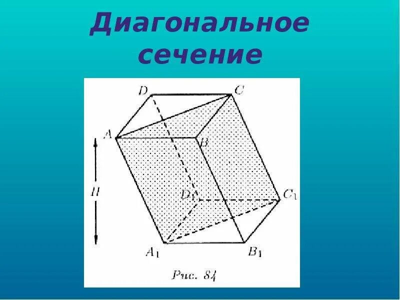 2 диагональных сечения