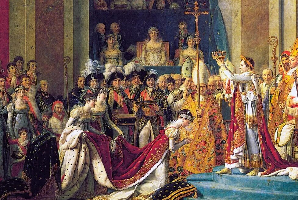 Всем недвижимых вещей назовите монарха. 1804 Коронация Наполеона. Коронация Наполеона картина. Коронация Наполеона мантия.
