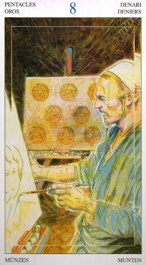 карта 8 пентаклей. паж пентаклей и восьмерка пентаклей. 3 жезлов таро уэйта. карты таро восьмерка пентаклей. 8 монет таро.