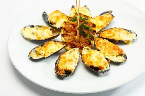 Мидии с сыром
