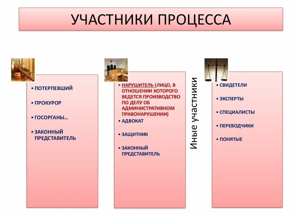 Участники процесса. Участники процесса потерпевший. Участники судопроизводства. Виды участников процесса.