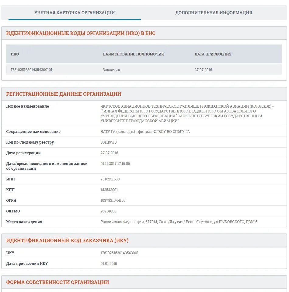Учетный номер организации. Учетный номер организации ЕИС. Уникальный номер организации. Карточка организации в ЕИС. Регистрационные данные организации