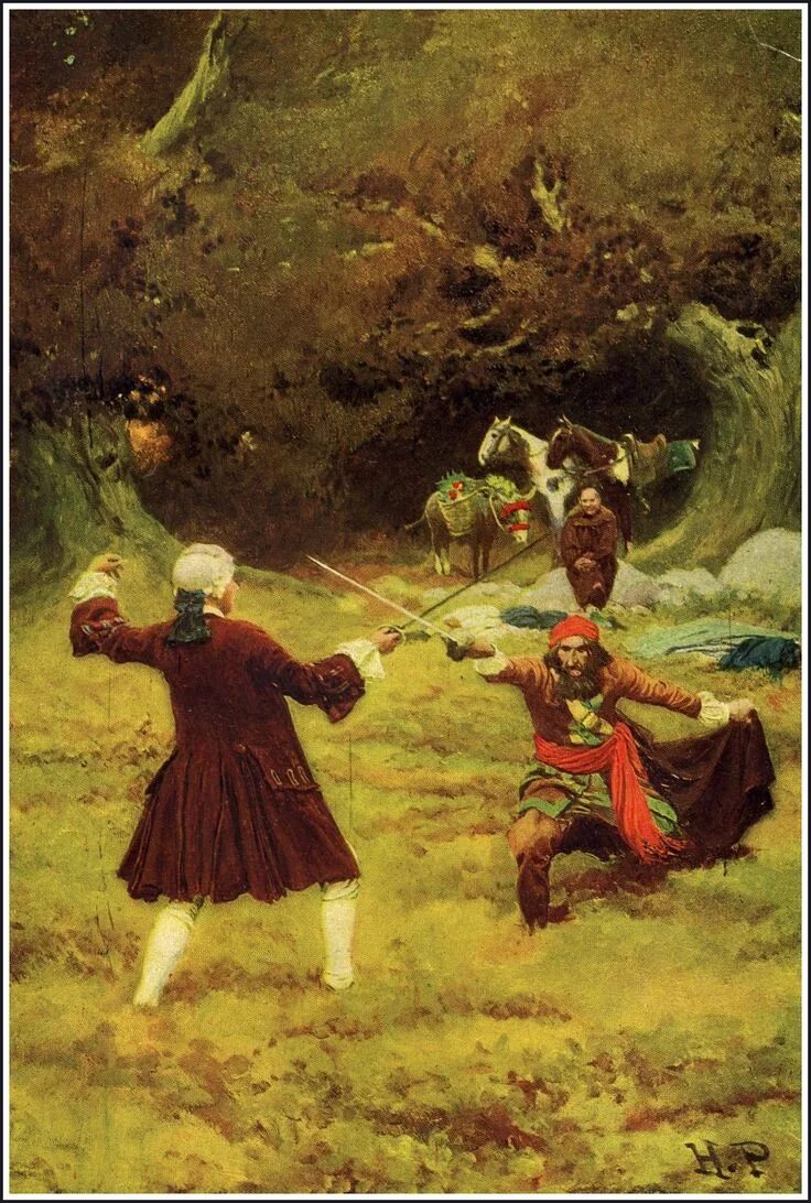 Говард Пайл. Howard Pyle художник. Говарда Пайла (1853 - 1911). Howard Pyle.Говард Пайл.. Дуэль битва