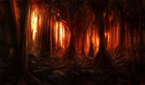 Download Dark Forest In Hell Background | Wallpapers.com.