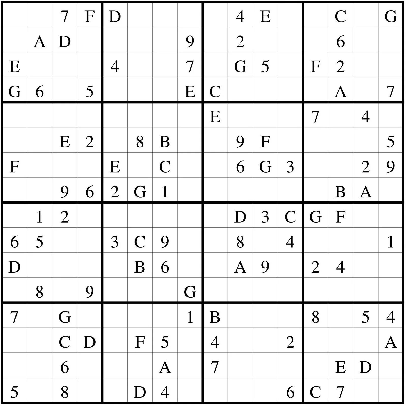 Https sudoku com. Судоку 16х16 очень трудный. Судоку 16х16 средней сложности. Судоку 16х16 диагональные. Мегасудоку 25х25.