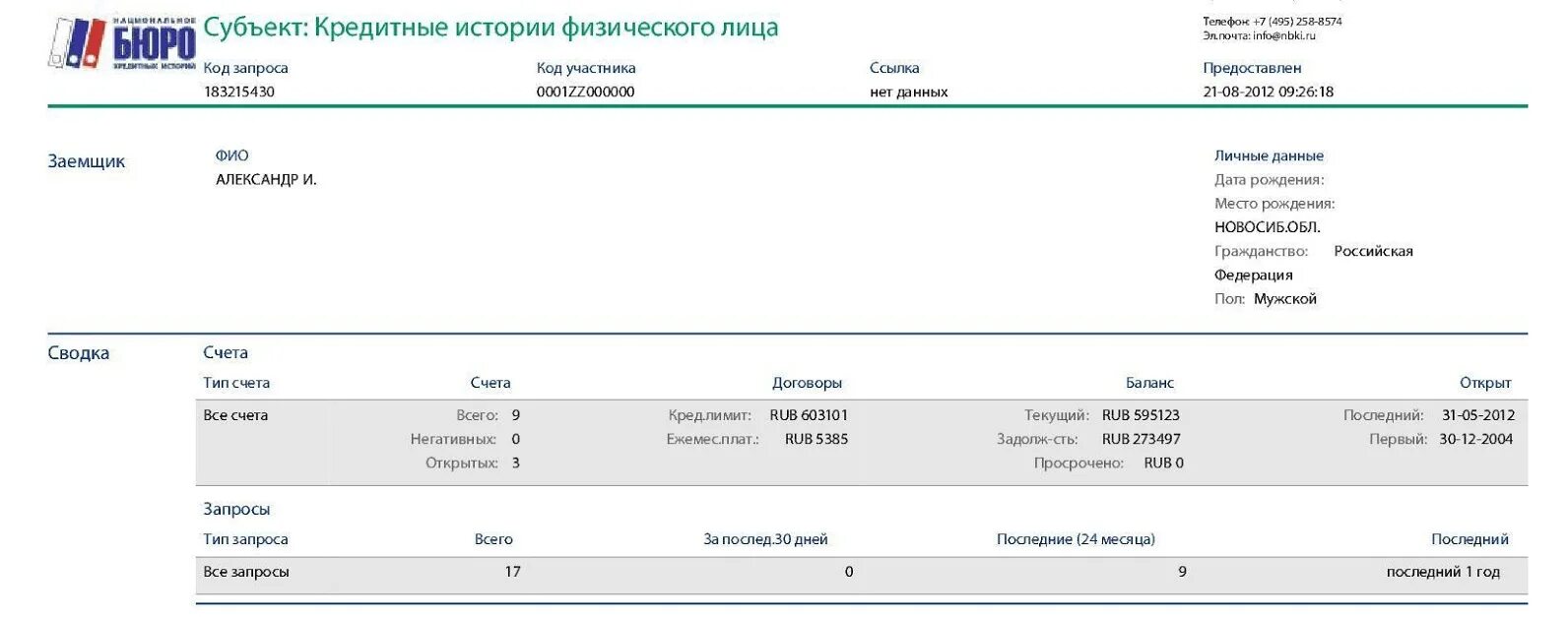 Сайт кредитная история ру