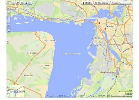 Куйбышевское водохранилище на карте