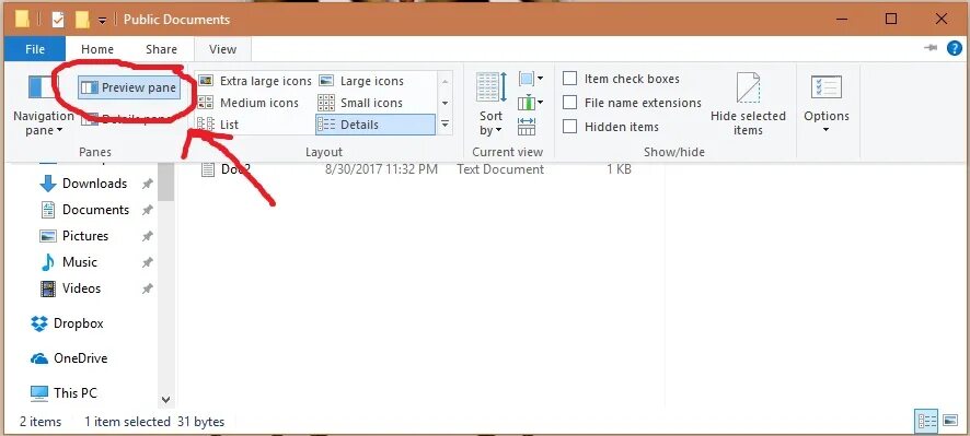 Preview file