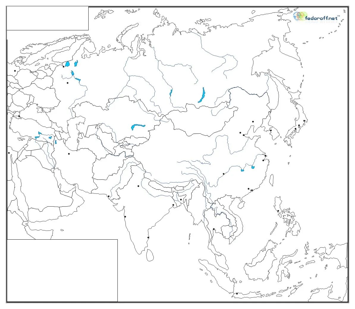 Контурная карта восточной азии. Зарубежная Азия политическая карта контурная карта. Политическая контурная карта зарубежной Азии. Реки Азии на контурной карте. Политическая карта Азии контурная карта для печати.