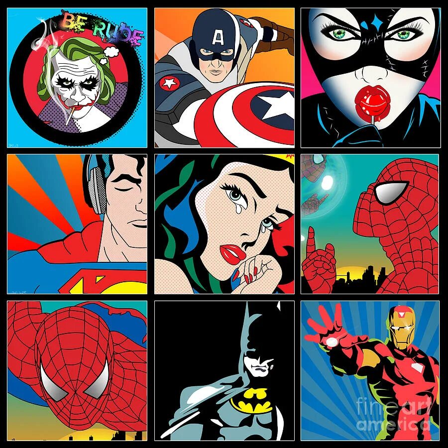 Картинки комиксы. Супергерои в стиле поп-арт. Плакаты с супергероями. Комиксы с супергероями. Поп арт герои.