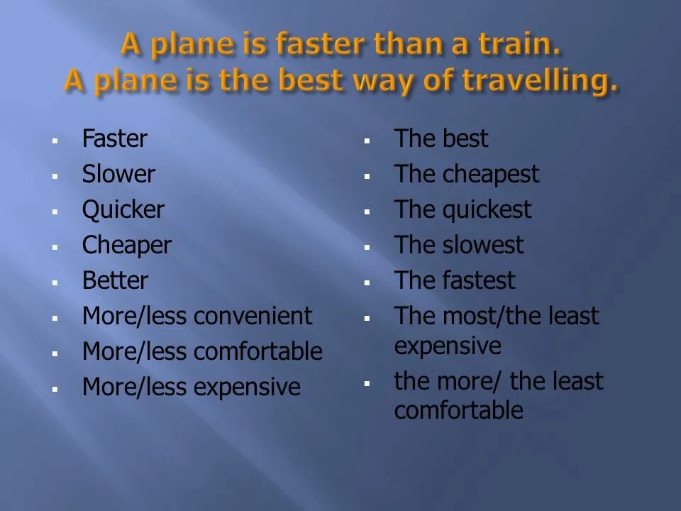 Much or many faster. More faster или more fast. The best way to Travel текст. Faster или quicker. More better или much better.