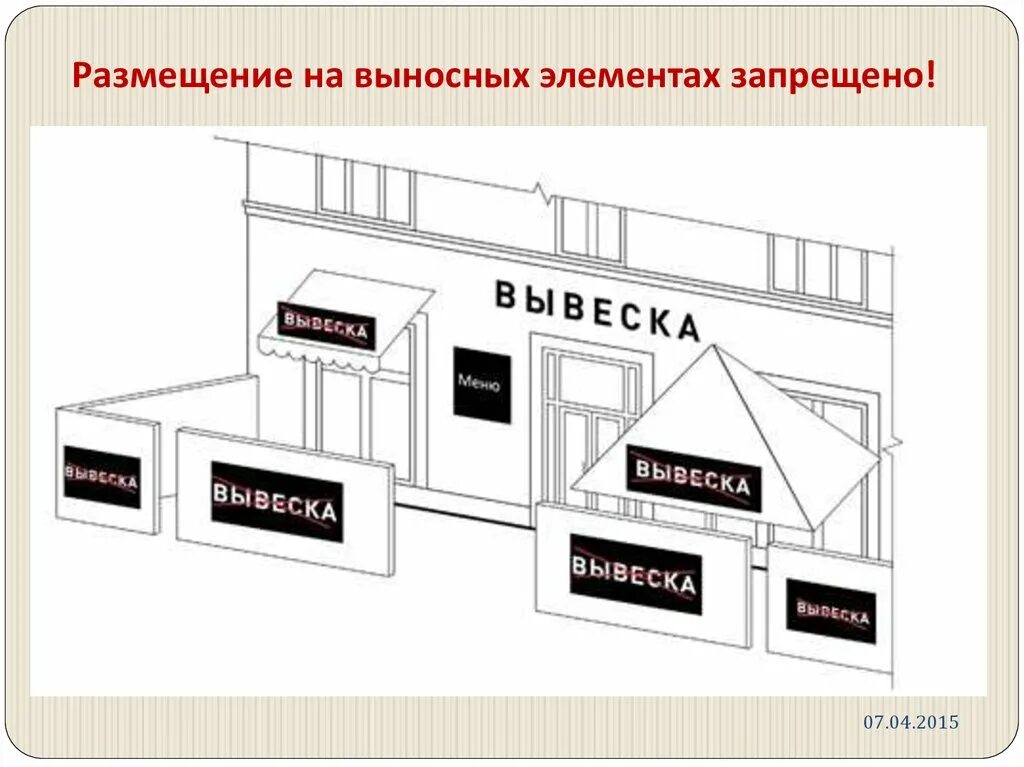 Размещение вывески на фасаде. Размещение рекламных вывесок на зданиях. Правила размещения наружной рекламы. Размещение вывески на фасаде магазина. Высота вывески