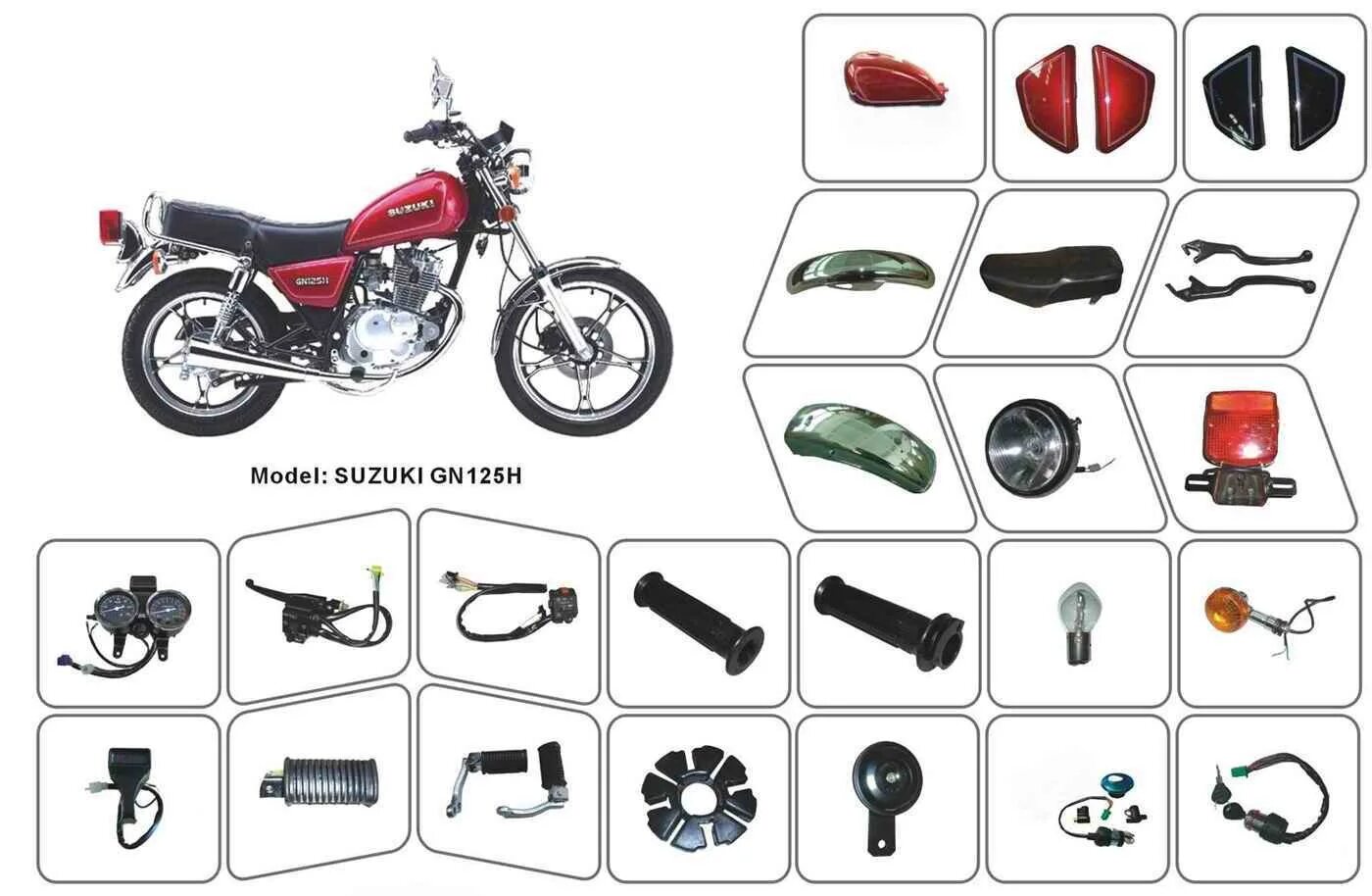 Motocikl запчасти GN 150. Spare Parts Moto 125. Suzuki GN 125 запчасти. Детали мотоцикла.