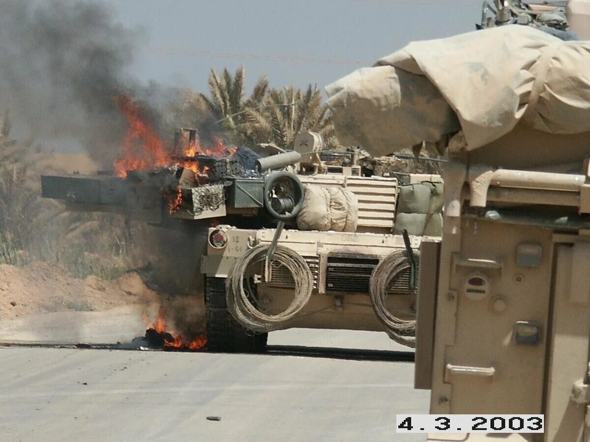 Танк Абрамс в Ираке. M1 Abrams в Йемене. М1а1 Abrams "Iraq 2003". Подбит первый танк абрамс