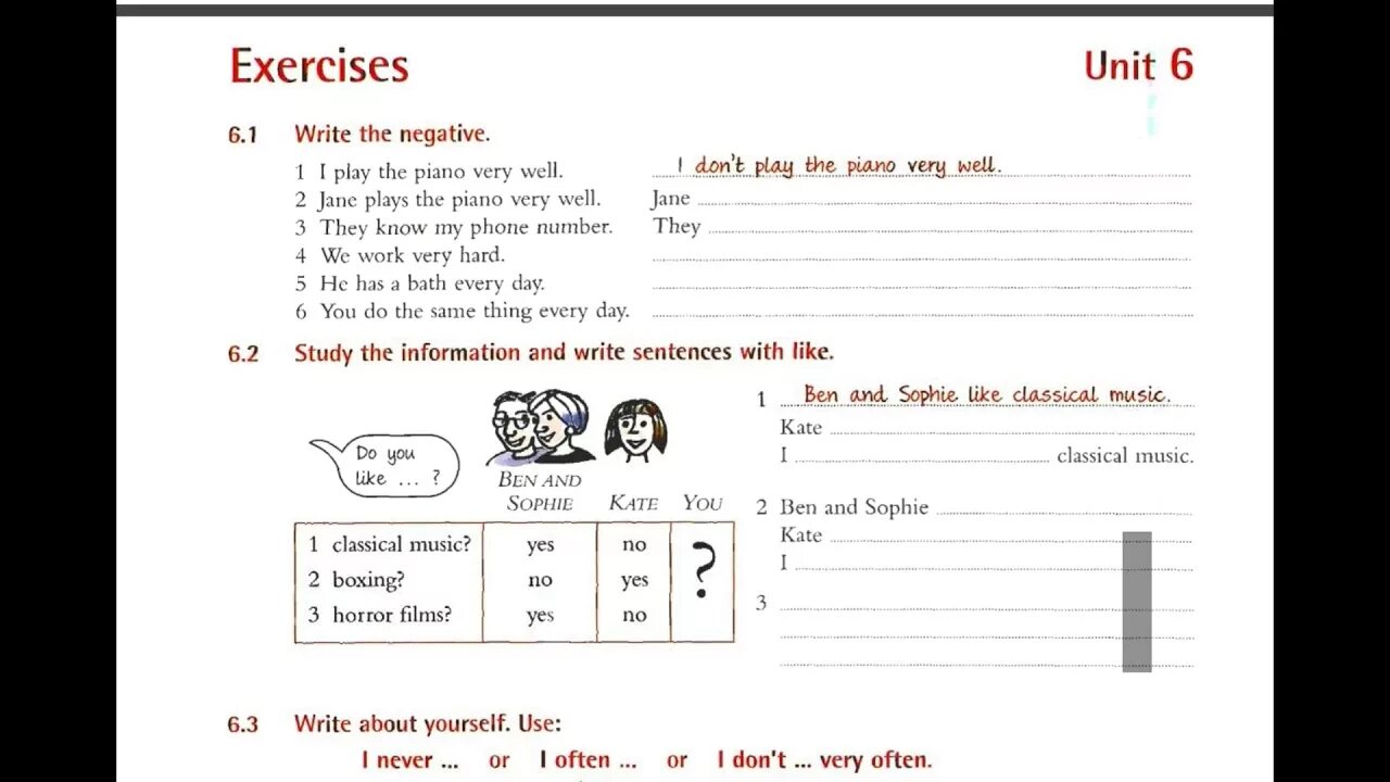 Unit 6 exercises 6.1 write the negative ответы. Unit 6 exercises 6.1 ответы. Unit 6 i don't. 6.1 Write the negative ответы. Exercises unit 6