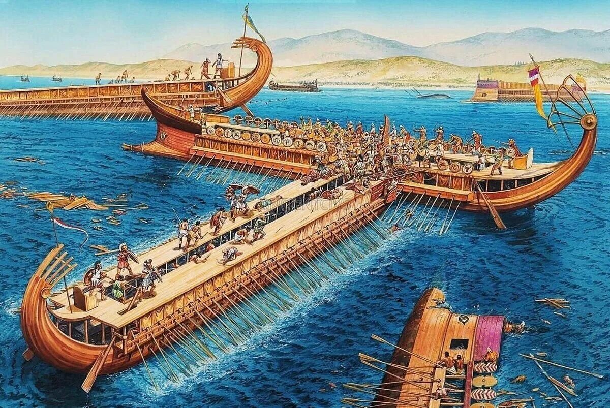 Саламинское сражение 480 г до н. э.. Саламинское сражение корабли персов. Финикия трирема. Персидский корабль саламинская битва. Военный флот афин