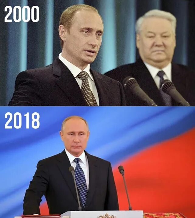 Вступила в 2000 году. 7 Мая 2000 года. Фото Путина 2000 года вступление в должность.