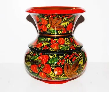 Ваза хохлома
