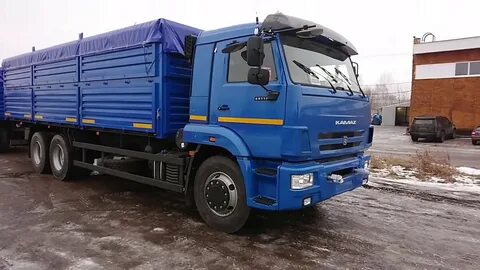 Камаз 65117 зерновоз с прицепом