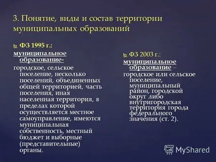 Территория муниципальное право
