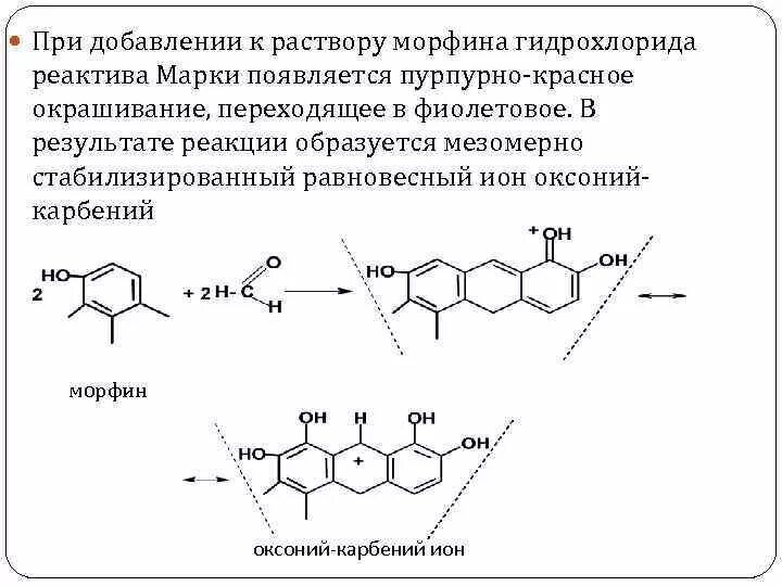 С реактивом марки (концентрированная серная кислота + формальдегид). Реактив манделина формула. Взаимодействие с реактивом марки. Морфин с реактивом марки. Реактив марки.