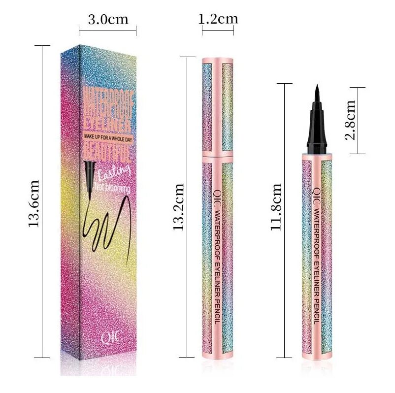 Подводка Waterproof Eyeliner beautiful. Waterproof Liquid Eyeliner QIC. Waterproof Liquid Eyeliner QIC Корея. RPK Waterproof Eyeliner Pencil.