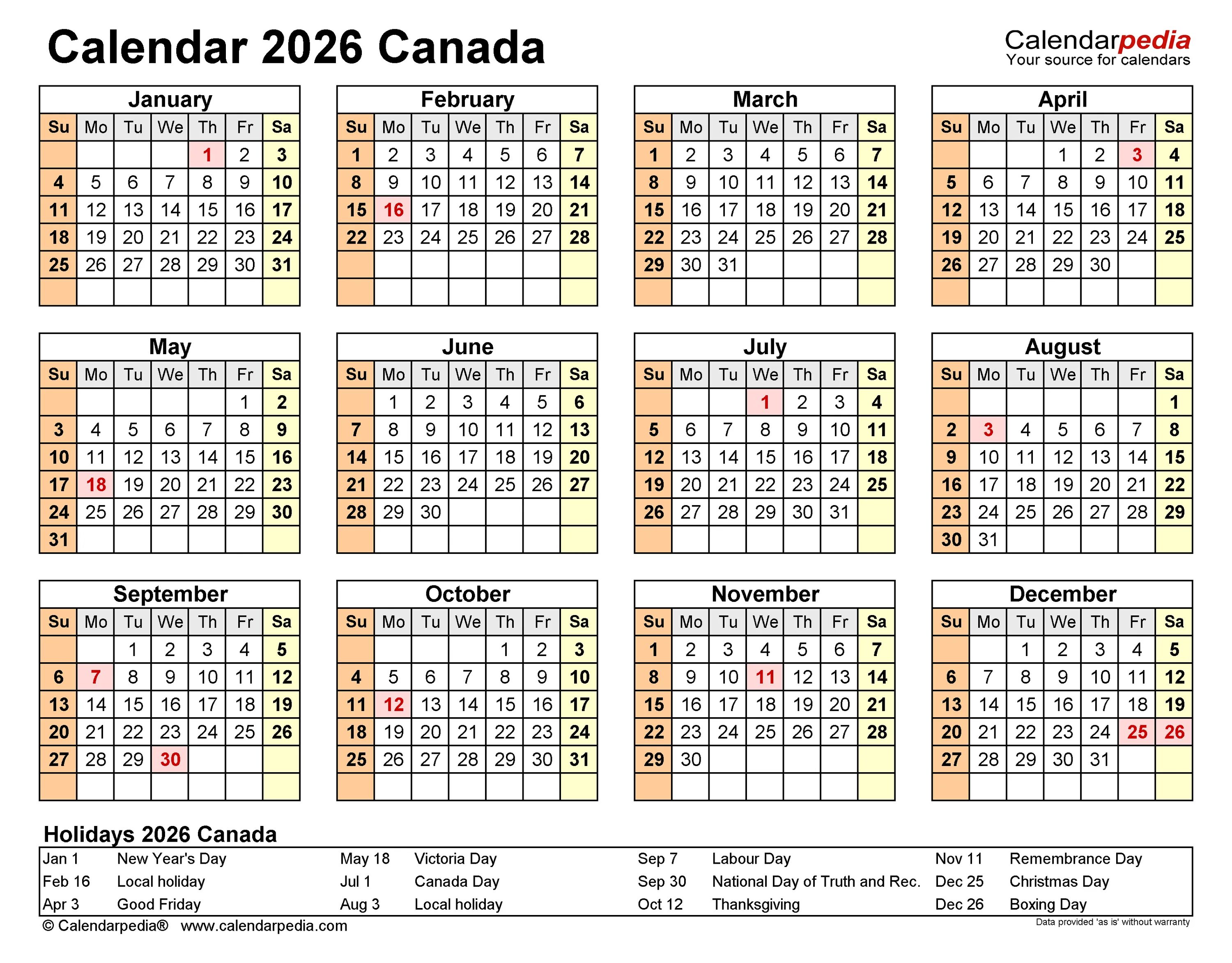 Календарь 2026. Производственный календарь 2026. Календарь годовой 2026 год. Calendarpedia.