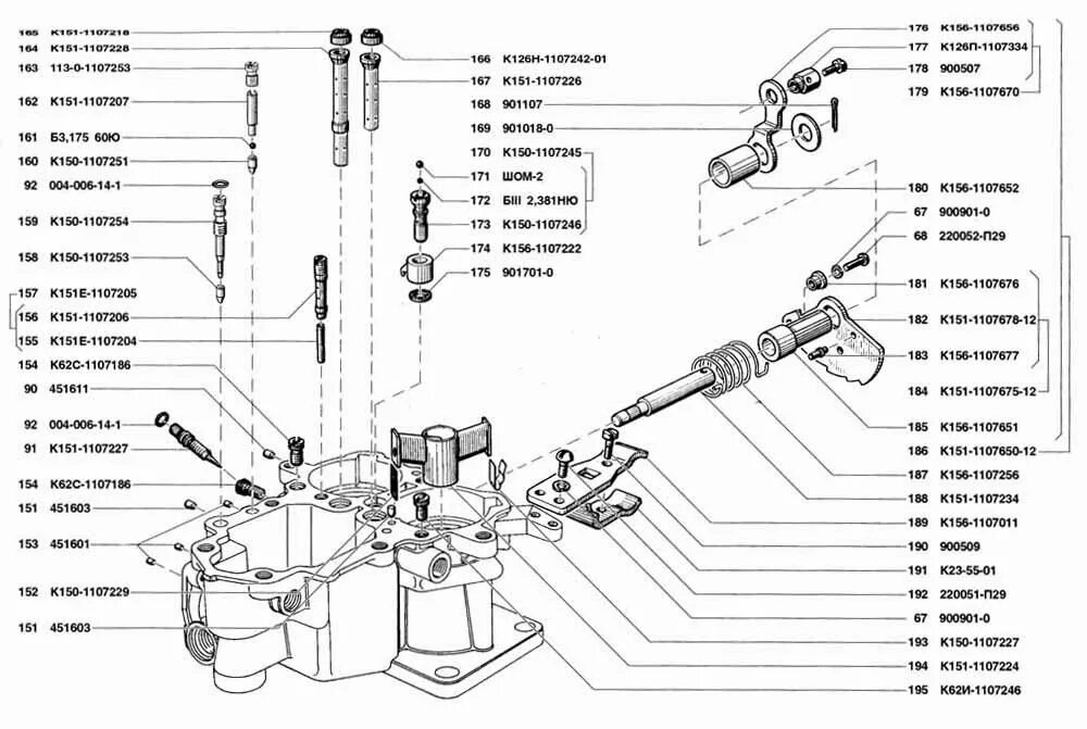 Жиклеры карбюратора к 151. Схема жиклеров карбюратора к 151 е. Карбюратор УАЗ 3151 К 151е. Схема жиклеров карбюратора к 151 д. Схема установки жиклеров к 151.