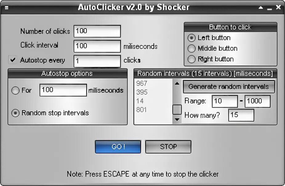 Clicking op auto clicker 4.0