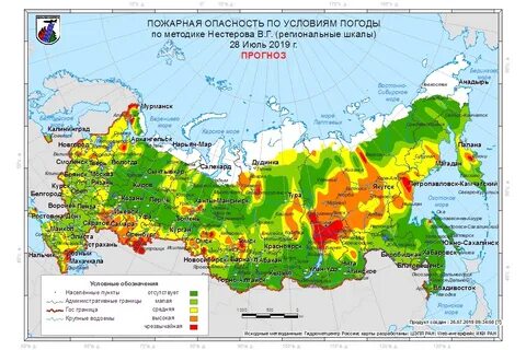 Классы пожарной опасности в лесах