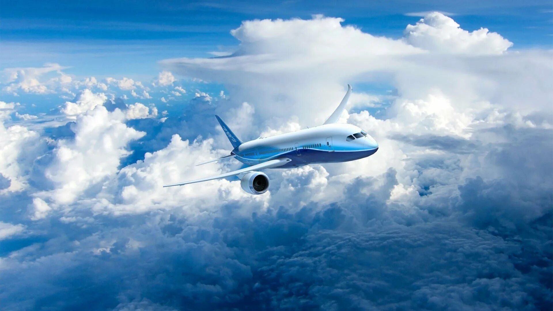 Стремительный полет самолета. Самолет в небе. Красивый самолет. Самолет в облаках. Красивый самолет в небе.