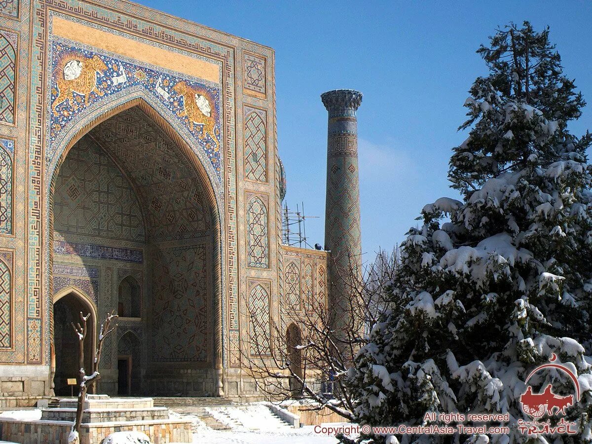 Самарканд зимой. Регистан великий шелковый путь. Ташкент самарканд бухара новогод. Самарканд регистан зимой. Площадь регистан самарканд новый год.