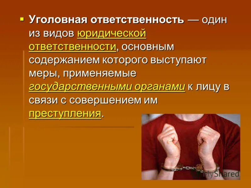 Цели уголовной ответственности в рф