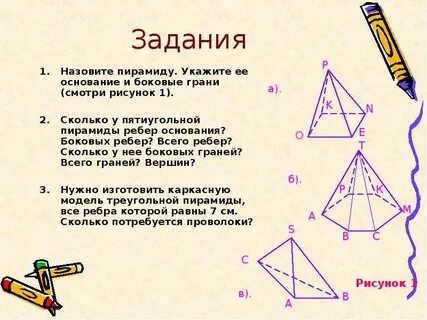 Число ребер основания пирамиды