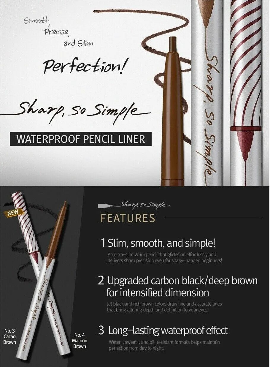 Sharp so simple. Clio sharp so simple waterproof pencil liner. clio sharp, so simple waterproof.