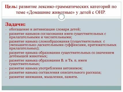 Лексико грамматическим заданием