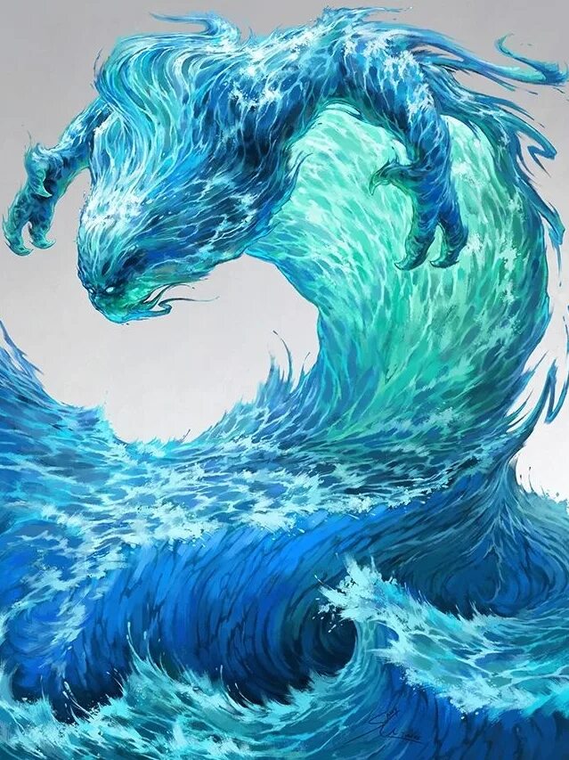Я великий дух воды. Рюдзин дракон. Водяной Элементаль ДНД. Водный Элементаль Патфайндер. Монстры элементали стихий.