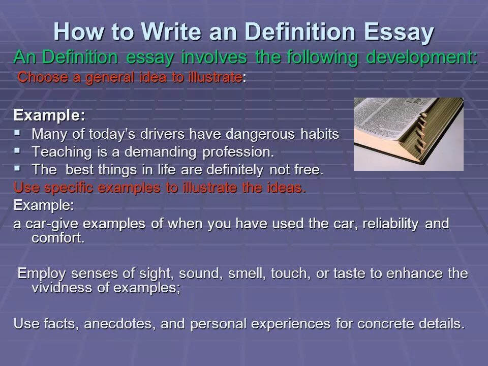 How to write an essay. What is Definition essay. How to write a good essay. Write an essay. Write about the experience