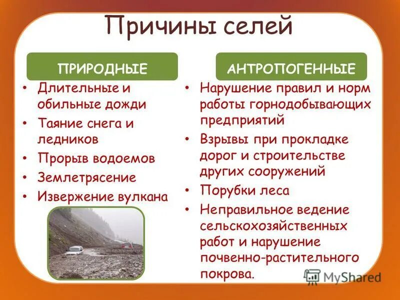 Временный поток смеси воды