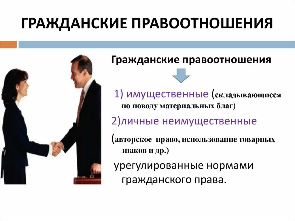 Гражданские правоотношения. Виды гражданских правоотношений. Понятие правоотношения. Понятие гражданского правоотношения.