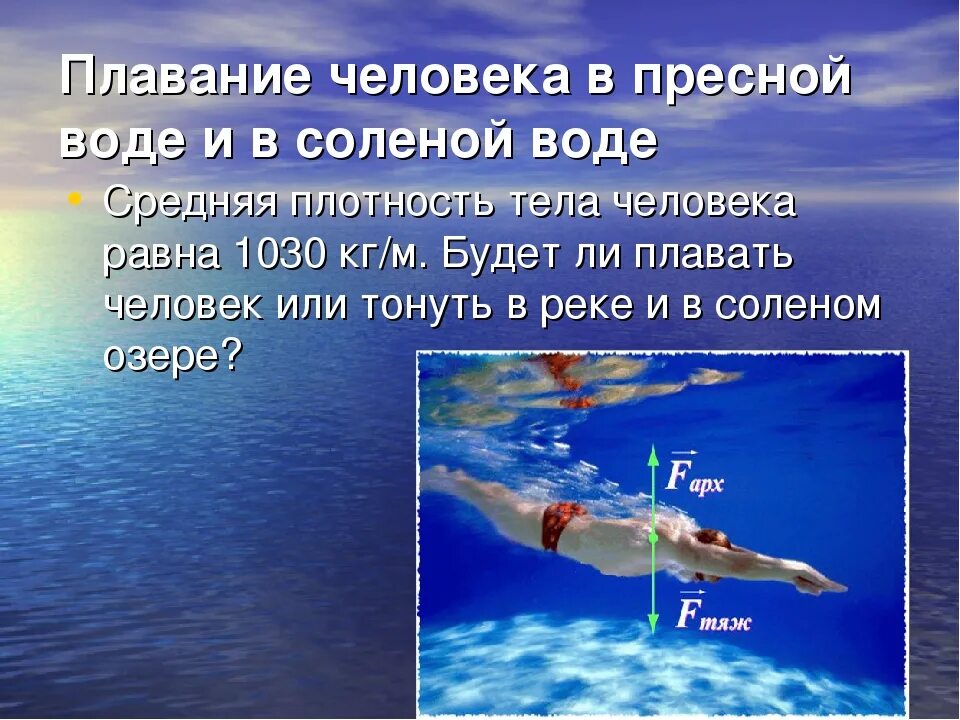 Приснилось что плаваю в воде