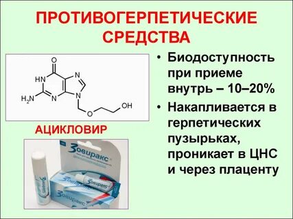 Новые противогерпетические препараты