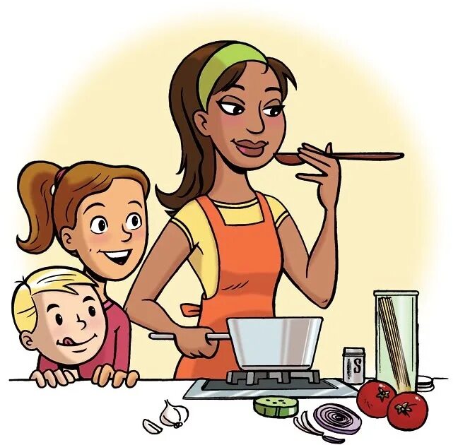 What s mum doing. Рисунки для детей to Cook. Make для детей. Кулинария рисунок. Cook картинка для детей.