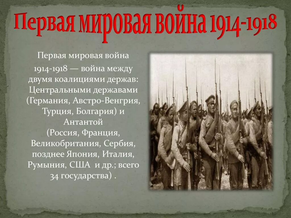 Название войны 1914 1918